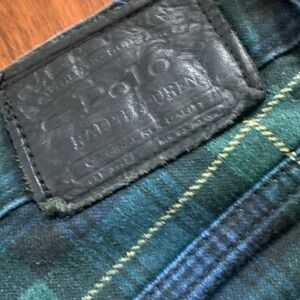 Polo by Ralph Lauren Men's Blue and Green Plaid Jeans